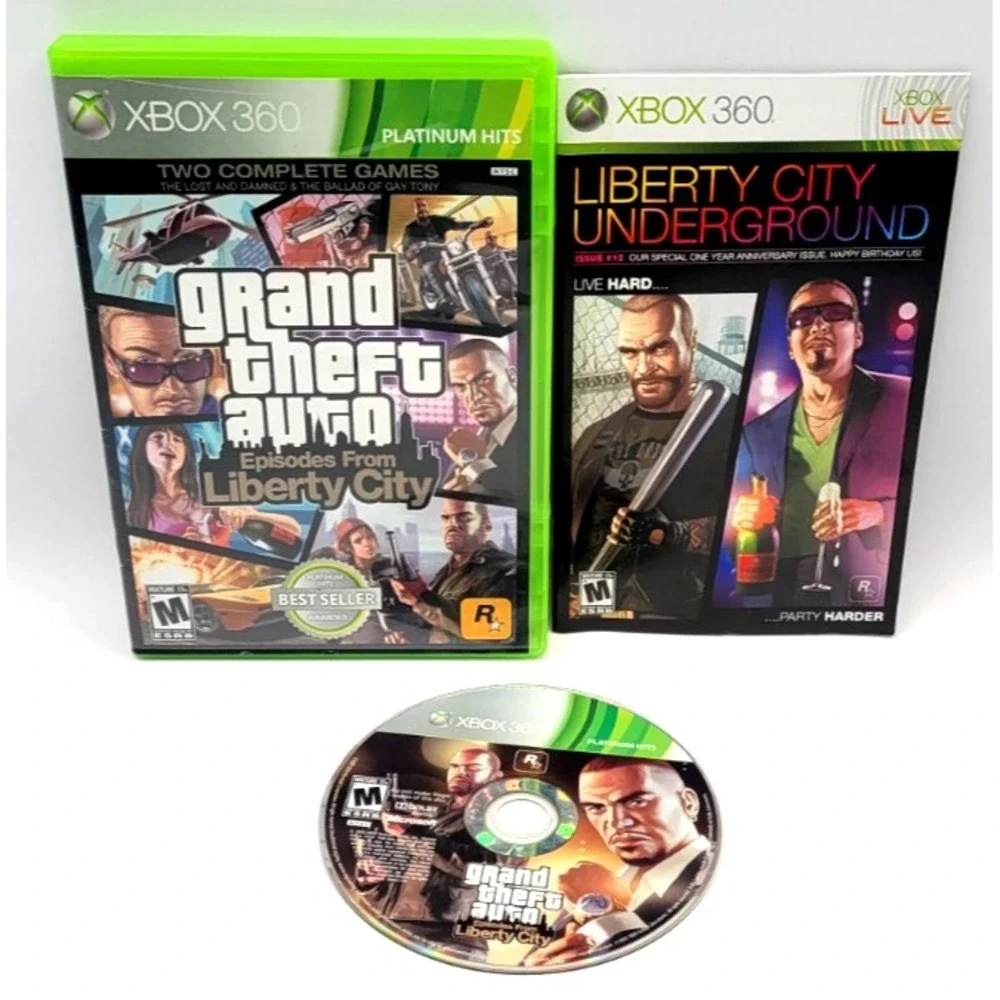 Grand Theft‎ Auto Episodes From Liberty City Game Xbox 360 PLATINUM HITS
